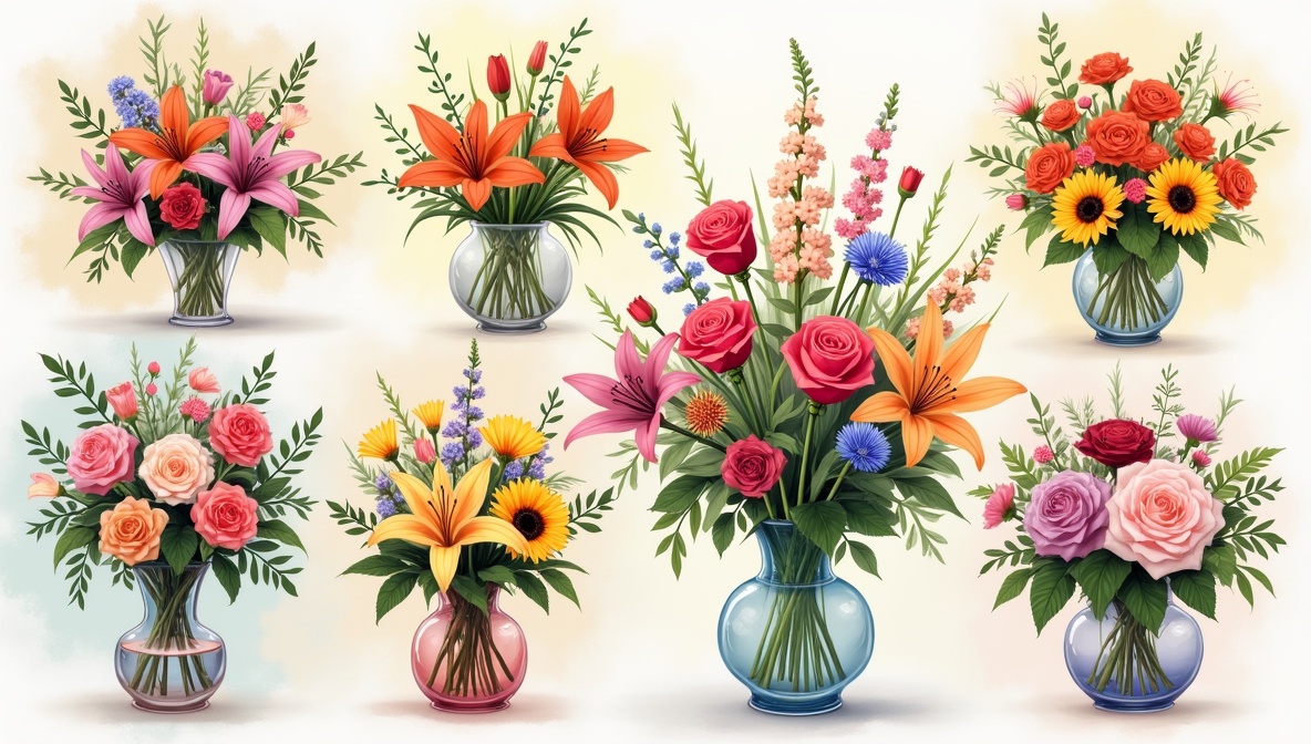 Indoor plants in modern pots